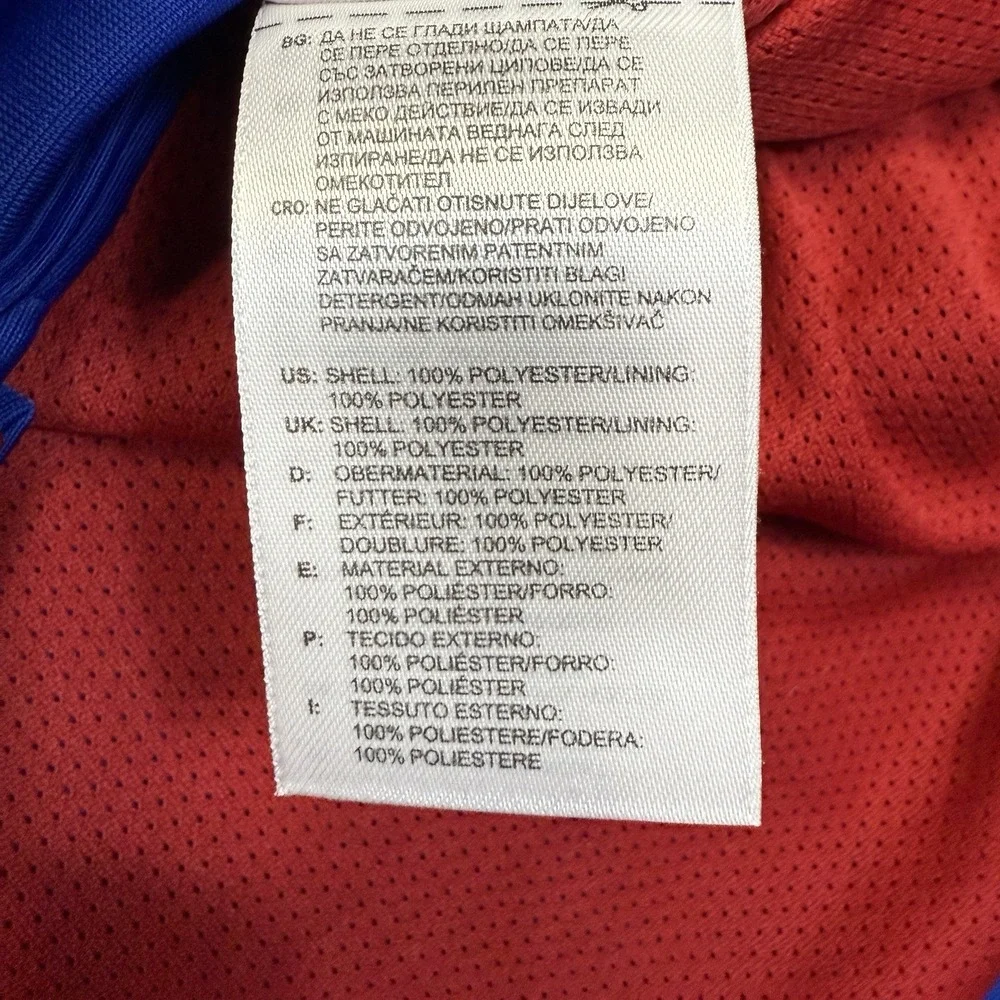 Adidas Kansas Jayhawks Jacket Men's XL Red Blue Full Zip Sideline Snap Warm Up